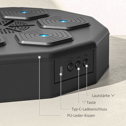 Music Boxing Machine, Elektronische Bluetooth Boxmaschine Mit Musik Schwarz