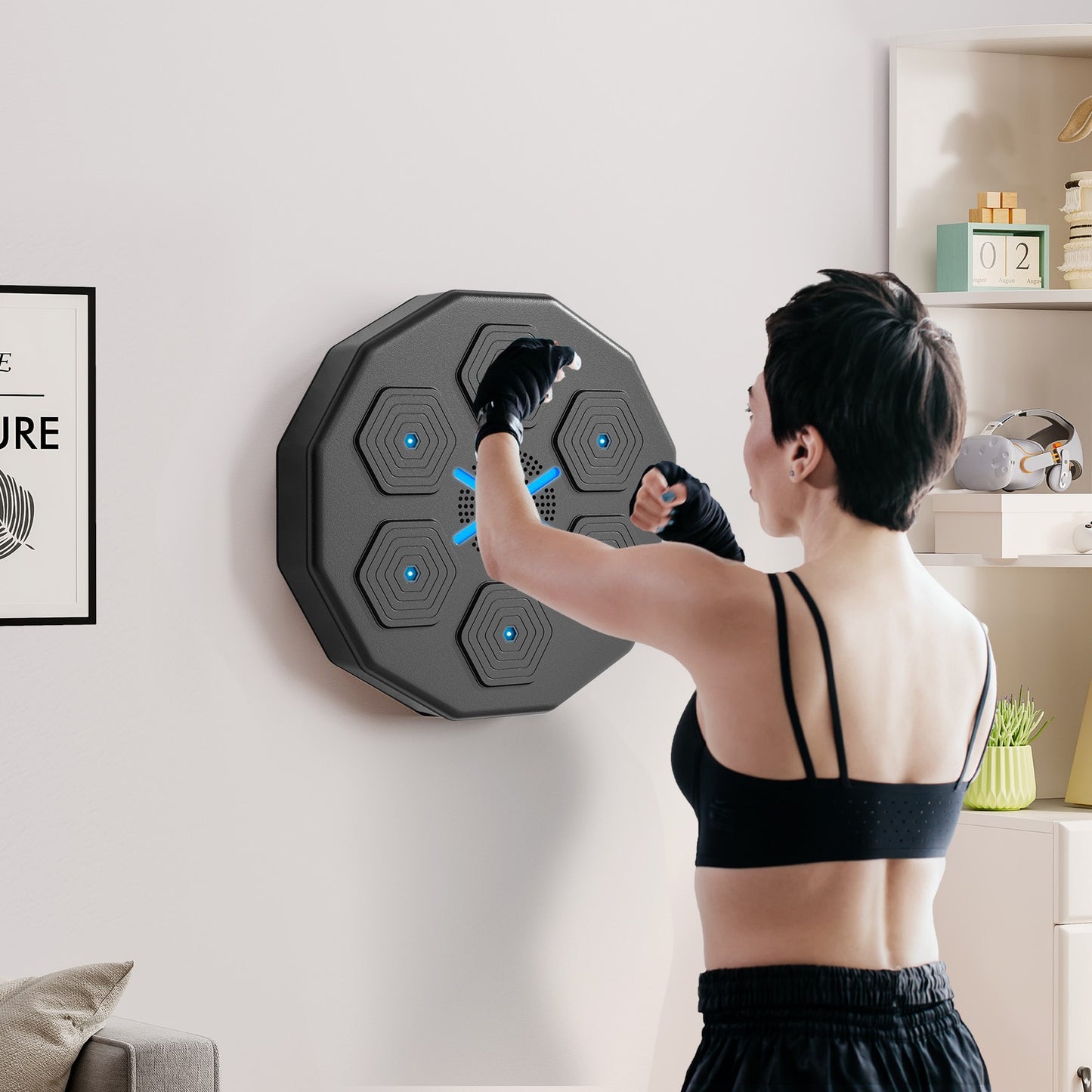 Music Boxing Machine, Elektronische Bluetooth Boxmaschine Mit Musik Schwarz