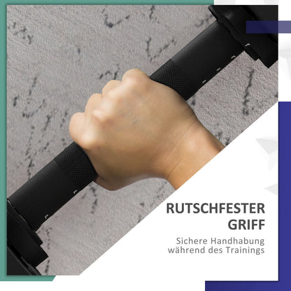 2-In-1 Hantel Set, 15 Kg Verstellbar Dumbbell Set Mit 8 Hantelscheiben Schwarz