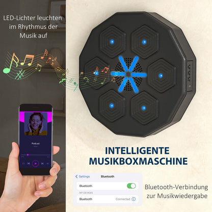 Music Boxing Machine, Elektronische Bluetooth Boxmaschine Mit Musik Schwarz